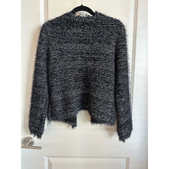 1 State Eyelash Yarn Wool Blend Open Cardigan Sz. Large - Picture 7 of 9